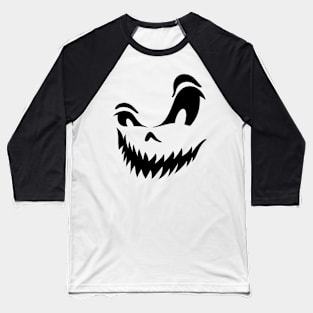 Spooky Jack-o-Lantern Face Baseball T-Shirt